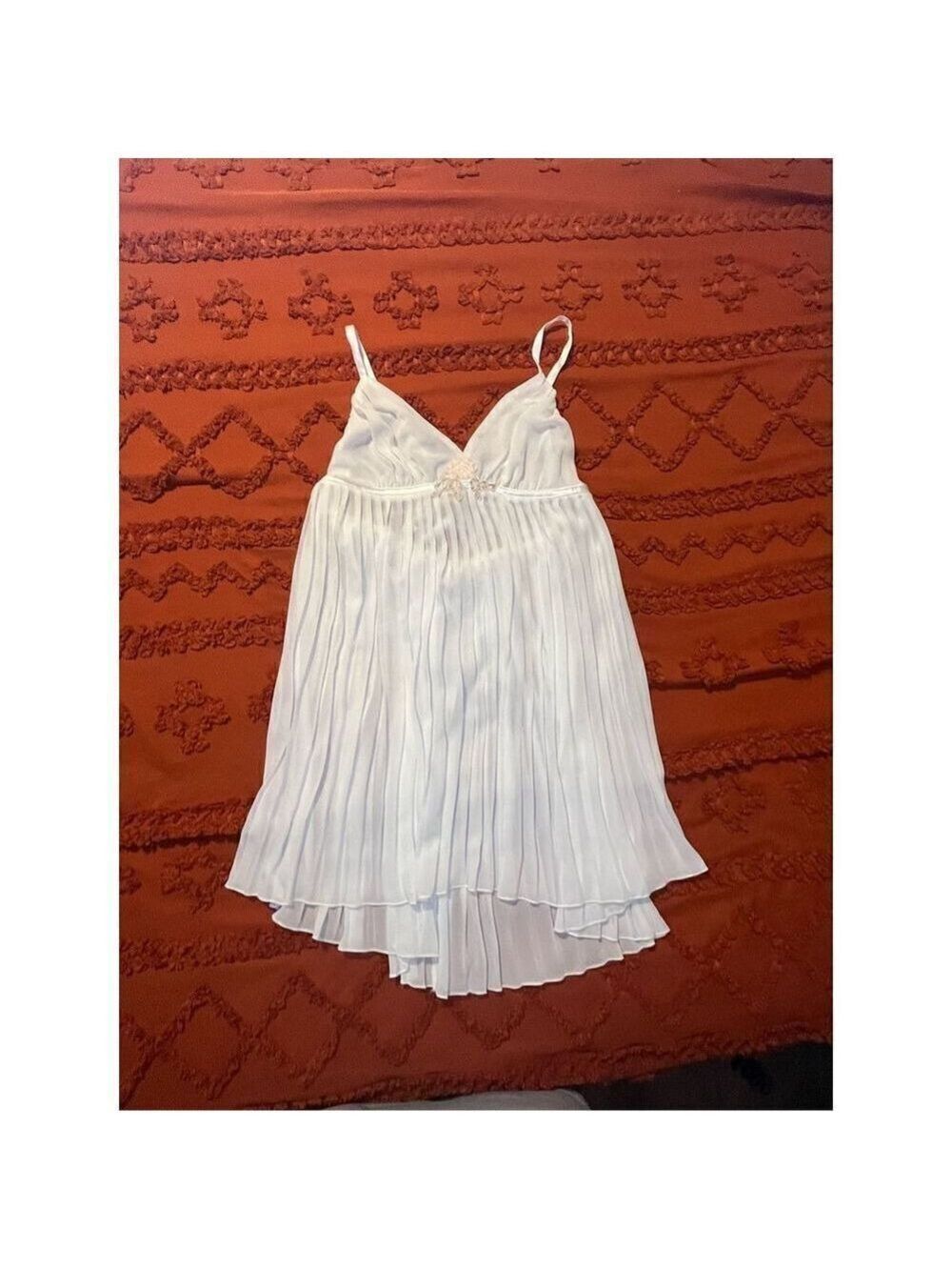 White mini spaghetti straps, panty, brand, new with tags, sexy Teddy nightie. Sz - Picture 2 of 16